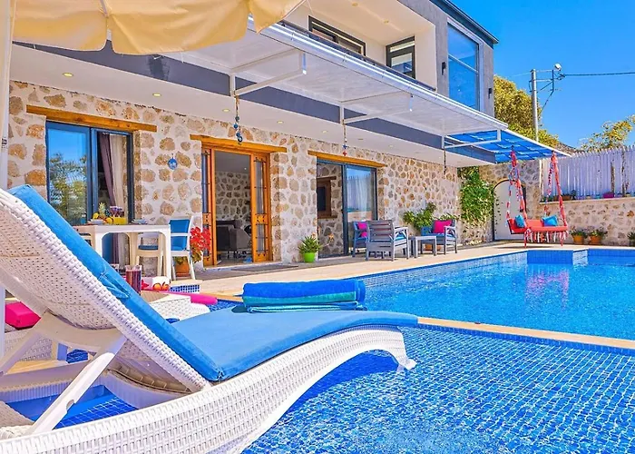 Uezuemlue 1 Bedroom Secluded With Private Pool Hot Tub * Kalkan