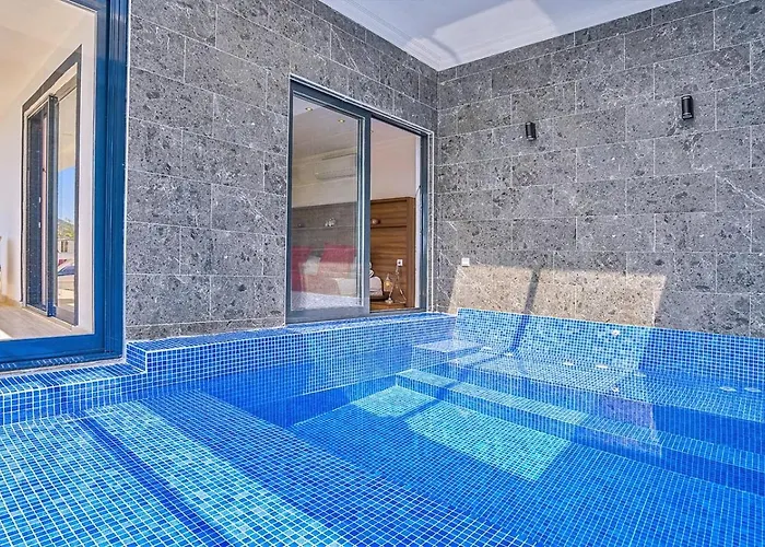 Uezuemlue 1 Bedroom Secluded With Private Pool Hot Tub Kalkan